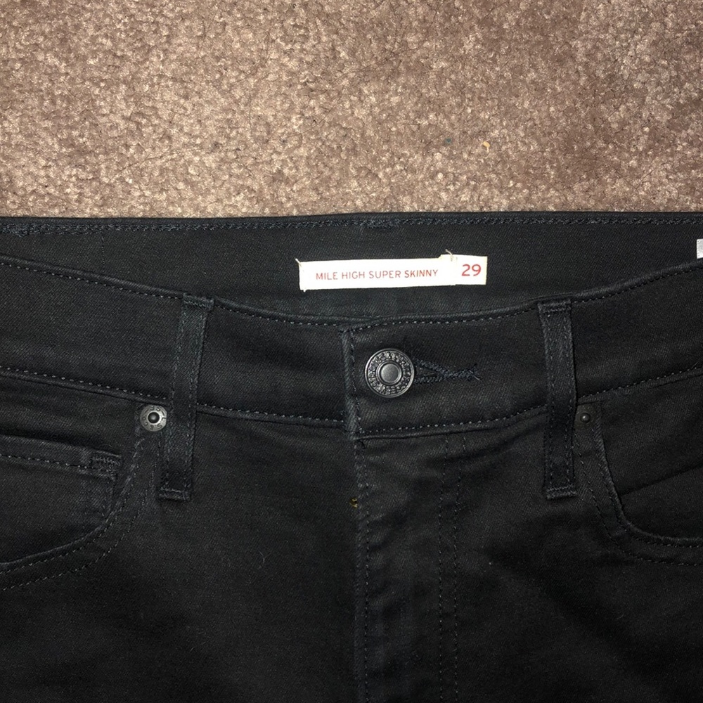 Levi’s Mile High Super Skinny Black Jeans